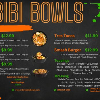 Habibi Bowls - Mediterranean Near Me - Southfield, Michigan Habibi Bowls - Mediterranean Near Me - Southfield, Michigan