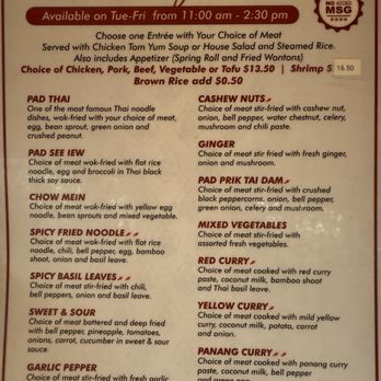 Siam Elephant - Menu - Thai Near Me - Carpinteria, California