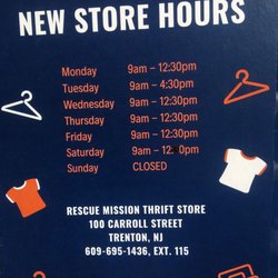 Rescue Mission of Trenton - New store hours