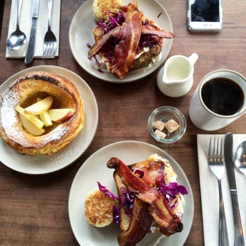 Outerlands - Two Eggs-In-Jail and Dutch Pancake with Apples - New American Near Me - San Francisco, California Outerlands - Two Eggs-In-Jail and Dutch Pancake with Apples - New American Near Me - San Francisco, California