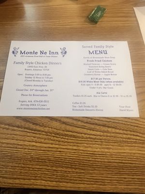 Monte Ne Inn Chicken by null