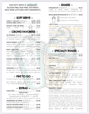 Menu photo 5 Shakes & Cones Scottsdale, AZ Menu photo 5 Shakes & Cones Scottsdale, AZ