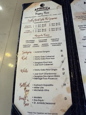 Menu photo 1 Ambriza Cypress, TX