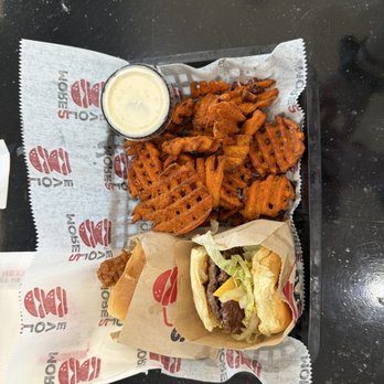Savvy Sliders - #2 with Sweet potato fries - Chicken Wings Near Me - Madison Heights, Michigan Savvy Sliders - #2 with Sweet potato fries - Chicken Wings Near Me - Madison Heights, Michigan