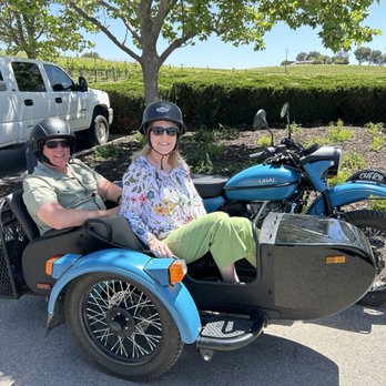 Sidecar Tours - Getting ready for our sidecar adventure. - Food Tours Near Me - Paso Robles, California
