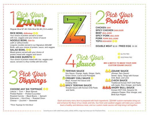 Menu photo 6 Zzaam! Fresh Korean Grill & Kokee Tea Colonial Heights, VA
