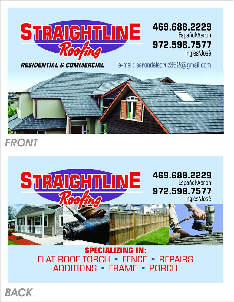 Slide of Straight Line Roofing