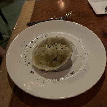 Valette Restaurant - Scallop en Croute (after cutting and flipping) - New American Near Me - Healdsburg, California Valette Restaurant - Scallop en Croute (after cutting and flipping) - New American Near Me - Healdsburg, California