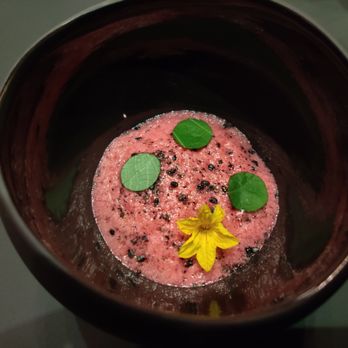 EVER - Melon: prickly pear, sesame, hoja santa. Refreshing palate cleanser; prelude to dessert! - New American Near Me - Chicago, Illinois EVER - Melon: prickly pear, sesame, hoja santa. Refreshing palate cleanser; prelude to dessert! - New American Near Me - Chicago, Illinois