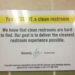 Pilot Travel Center - Sign in the bathroom!! And it's true!!!