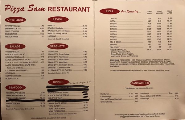 Menu photo 1 Pizza Sam Alma, MI