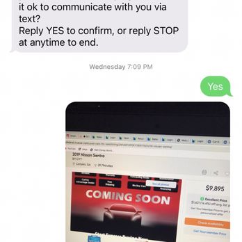 Evolution Cars - Text conversation between myself and Evolution cars. - Auto Loan Providers Near Me - Conyers, Georgia