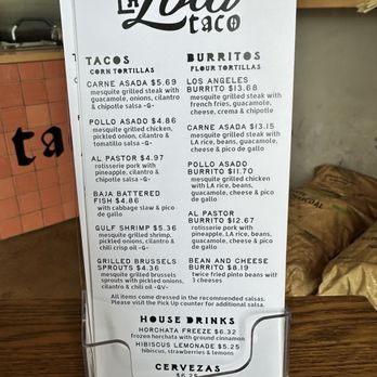 La Lola Taco - Menu - Mexican Near Me - Murray, Utah