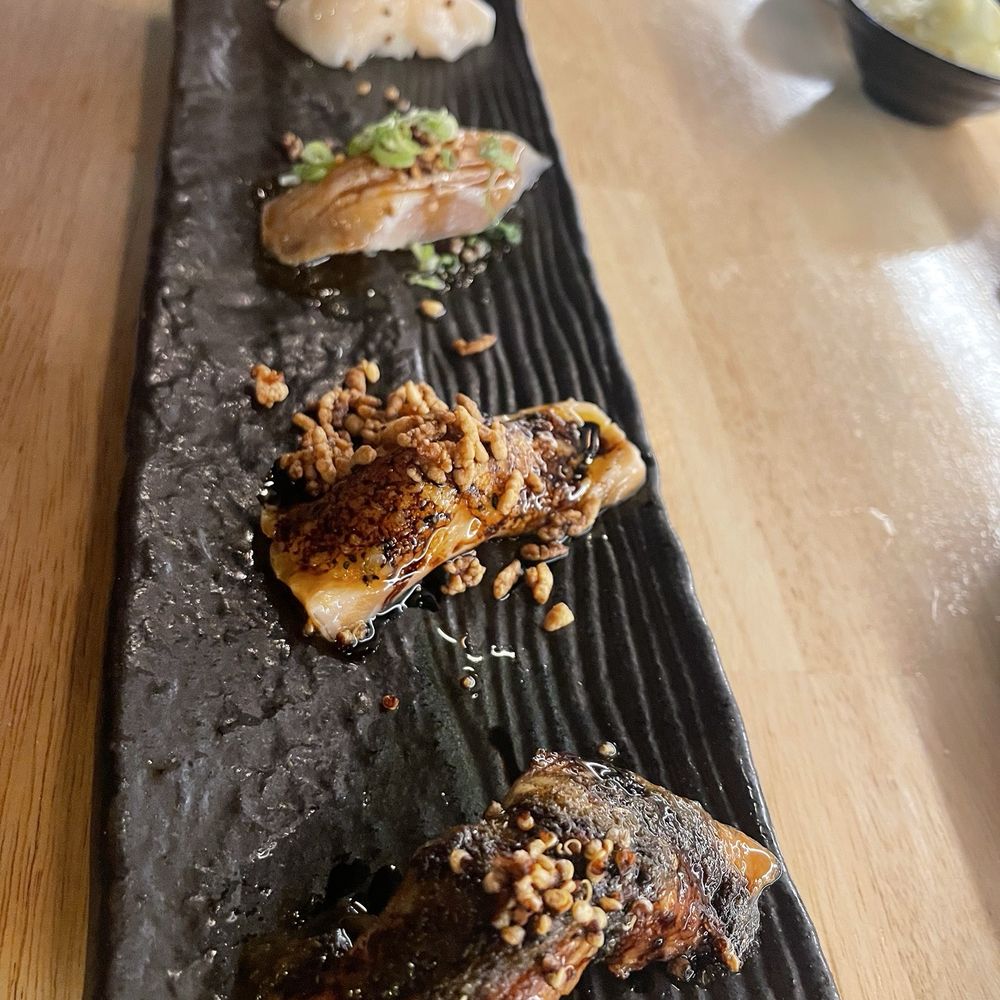 Akashiro - Scallop Truffle, Albacore Nikkei, Salmon Parmesan, Eel Chimichurri - Sushi Bars Near Me - Fullerton, California