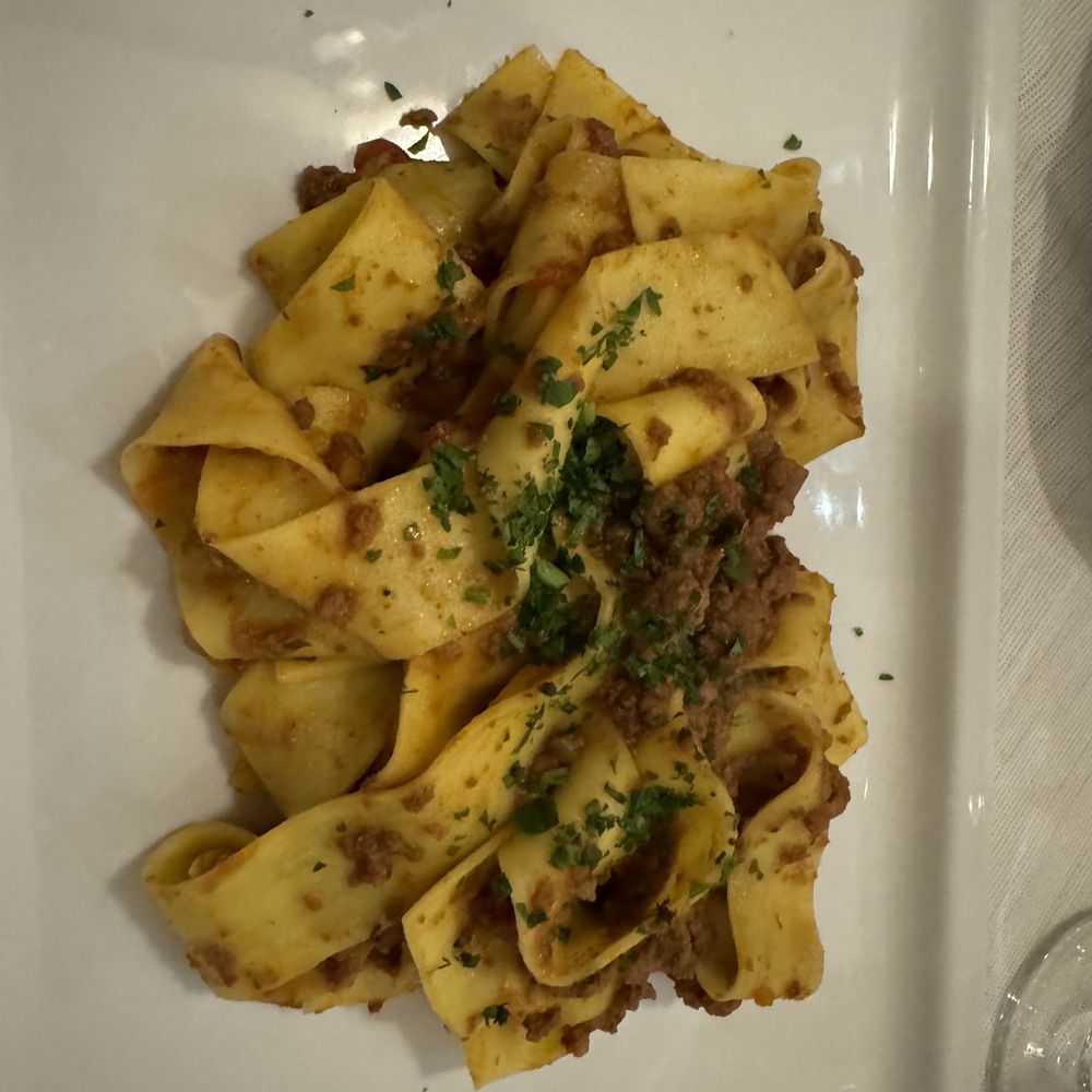 Trattoria Da Benvenuto - Pappardelle al Ragu di Cinghiale (boar sauce) - Tuscan Near Me - Florence, FI Trattoria Da Benvenuto - Pappardelle al Ragu di Cinghiale (boar sauce) - Tuscan Near Me - Florence, FI