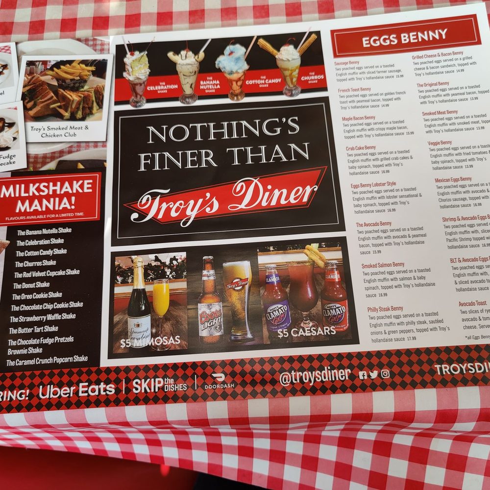 Troy's Diner - Menu - Diners Near Me - Milton, Ontario Troy's Diner - Menu - Diners Near Me - Milton, Ontario