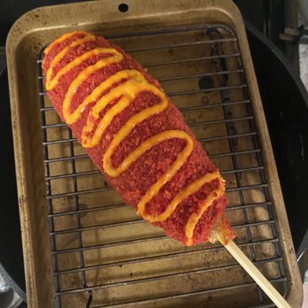 Astros Corn Dogs - Mars Dog (Spicy) - Desserts Near Me - Atlanta, Georgia