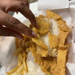 3 pcs Catfish and fries 3 pcs Catfish and fries