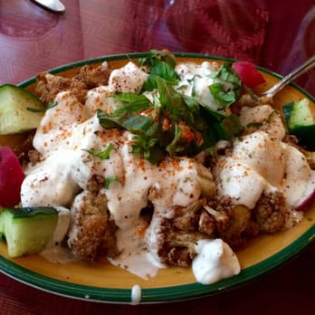 Old Mediterranean Kitchen - Fried cauliflower with tahini - so good!! - Greek Near Me - Bellevue, Washington Old Mediterranean Kitchen - Fried cauliflower with tahini - so good!! - Greek Near Me - Bellevue, Washington