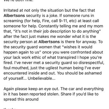 Albertsons - Brief explanation of the horrible security guard at albertsons - Grocery Near Me - Las Vegas, Nevada Albertsons - Brief explanation of the horrible security guard at albertsons - Grocery Near Me - Las Vegas, Nevada