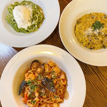 Robba da Matti - three plates of food - Italian Near Me - Vancouver, British Columbia Robba da Matti - three plates of food - Italian Near Me - Vancouver, British Columbia