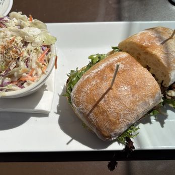 Half Moon Bay Brewing Company - Blackened Fish Sandwich and coleslaw - Seafood Near Me - Half Moon Bay, California Half Moon Bay Brewing Company - Blackened Fish Sandwich and coleslaw - Seafood Near Me - Half Moon Bay, California
