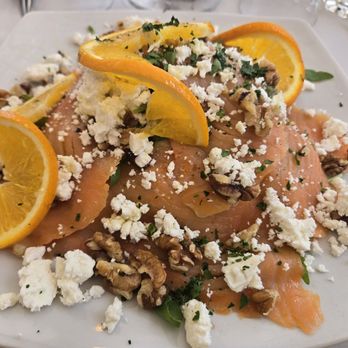 Nannarella - Borgo salad - smoked salmon, feta, oranges, walnuts and arugula - Italian Near Me - Rome, RM