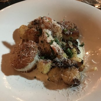 Cork & Cow - Gnocchi with Scallops and Shrimp! - Steakhouses Near Me - Franklin, Tennessee