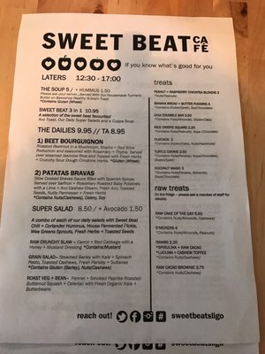 Menu photo 4 The Sweet Beat Café Sligo, SO
