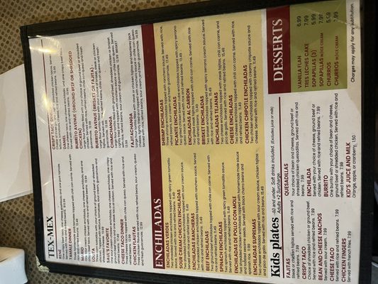 Menu photo 2 Salsa Tex Mex Anna, TX