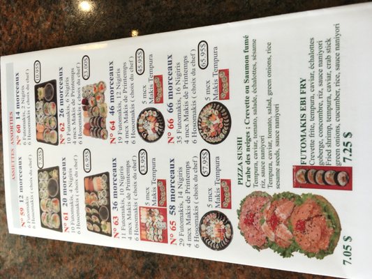 Menu photo 1 Sushi Naniyori Montreal, QC Menu photo 1 Sushi Naniyori Montreal, QC