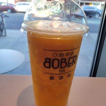 TOMO Tea House - Mango Fruit Tea w/ Passionfruit Boba - Coffee & Tea Near Me - Palo Alto, California TOMO Tea House - Mango Fruit Tea w/ Passionfruit Boba - Coffee & Tea Near Me - Palo Alto, California