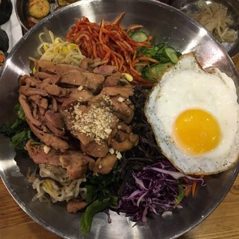 Spoon - Bibimbap with chicken | IG: @orangemonkey93 - Korean Near Me - Berkeley, California