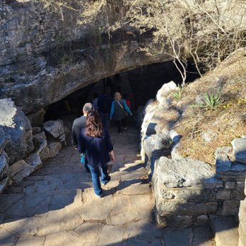 Longhorn Cavern State Park - Steps down to get into cave. - Tours Near Me - Burnet, Texas