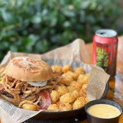 The Pharmacy - White Oak BBQ Burger and tater tots