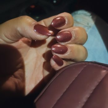 Aqua Nails Spa - Full Gel Set. Fall Burgundy color. I love it!!! - Nail Salons Near Me - Clovis, California