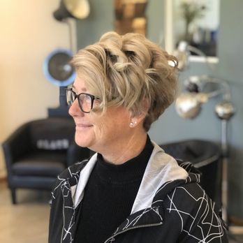Slate Hair & Design - Blonde all over color, & short haircut with Katrina - Hair Salons Near Me - Bend, Oregon Slate Hair & Design - Blonde all over color, & short haircut with Katrina - Hair Salons Near Me - Bend, Oregon