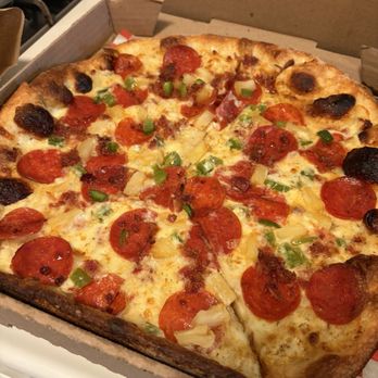Bloom pizzeria - MOMO medium pizza - jalapeños, pineapple, ricotta, hot honey - Pizza Near Me - Oakland, California