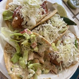 Chicken and fish tacos