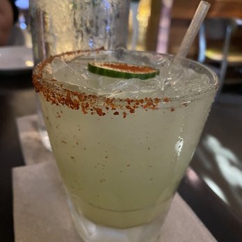 Hugo's Invitados - Cucumber serrano margarita - so good! - Seafood Near Me - Irving, Texas