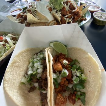 Taco Station - Chicken and carne asada tacos with onion and cilantro - Mexican Near Me - Riverside, California Taco Station - Chicken and carne asada tacos with onion and cilantro - Mexican Near Me - Riverside, California