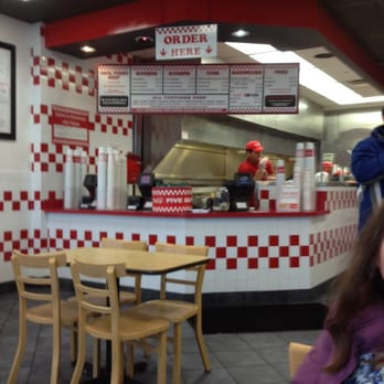 Five Guys - Counter at Westfield location. - Burgers Near Me - Westfield, New Jersey