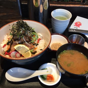Kingyo - Lunch: avocado-tuna don with miso soup! $17 cad after tax - Japanese Near Me - Vancouver, British Columbia