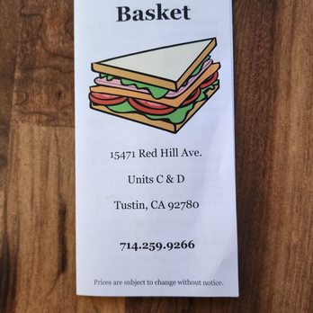 Bread Basket - Bread Basket takeout menu - Sandwiches Near Me - Tustin, California Bread Basket - Bread Basket takeout menu - Sandwiches Near Me - Tustin, California