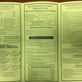 Alexander's Restaurant - New 2018 menu! Prices have gone up. - Diners Near Me - Chicago, Illinois Alexander's Restaurant - New 2018 menu! Prices have gone up. - Diners Near Me - Chicago, Illinois