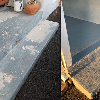 Concrete Resurfacing Specialist - Damaged side steps - Before and After - Masonry/Concrete Near Me Concrete Resurfacing Specialist - Damaged side steps - Before and After - Masonry/Concrete Near Me