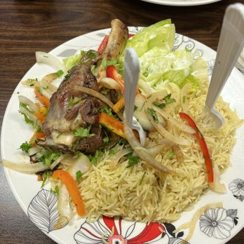 Wamo Restaurant and Coffee - Rice with waslad (goat) - Somali Near Me - Omaha, Nebraska Wamo Restaurant and Coffee - Rice with waslad (goat) - Somali Near Me - Omaha, Nebraska