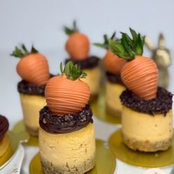 Easter Easter themed dessert: carrot cheesecake