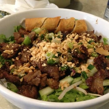 Rice Paddies Grill - Pork vermicelli bowl w/spring roll. - Vietnamese Near Me - Bethesda, Maryland Rice Paddies Grill - Pork vermicelli bowl w/spring roll. - Vietnamese Near Me - Bethesda, Maryland