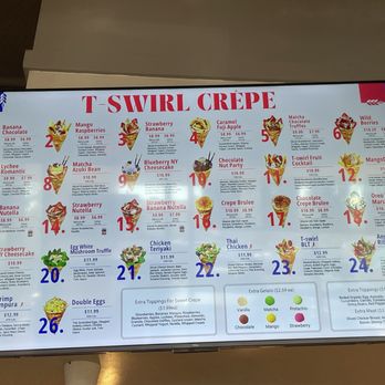T Swirl Crepe - Menu (Feb 2026) - Desserts Near Me - Chandler, Arizona